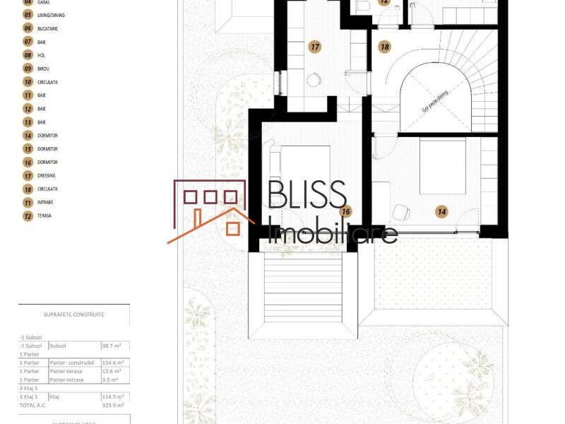 Villa for Rent Iancu Nicolae | Pipera, Bucharest / Ilfov - 4 Bedroom - ID:114525 | Bliss Imobiliare / Photo 18 - BLISS Imobiliare