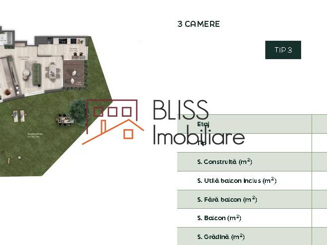 Apartament 3 Camere Cu Gradina Privata Si Facilitati Moderne | Bliss Imobiliare / Photo 25 - BLISS Imobiliare