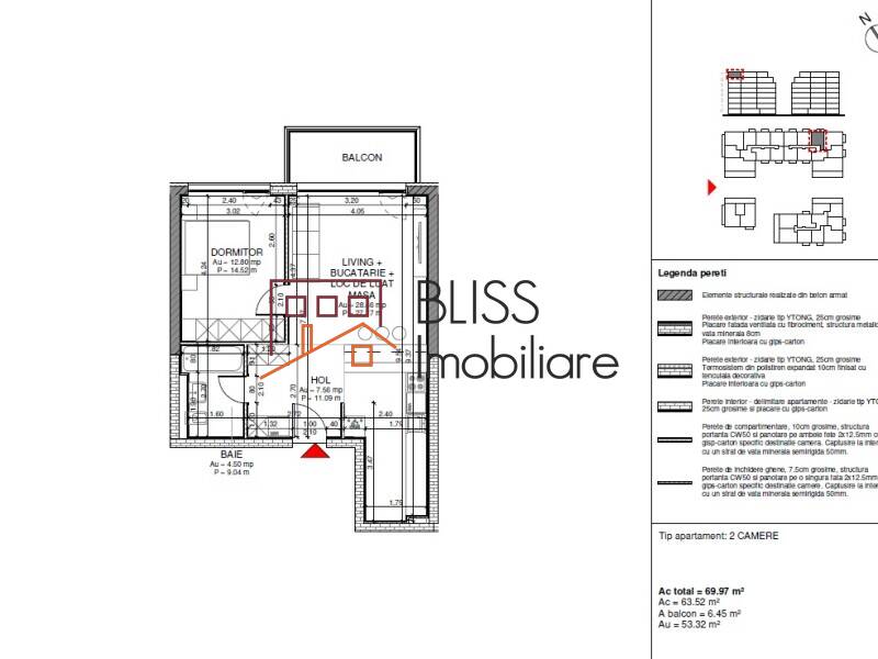 Apartament de Vanzare Domenii | 1 Mai | Grivitei - 2 Camere - ID:123127 | Bliss Imobiliare / Photo 6 - BLISS Imobiliare