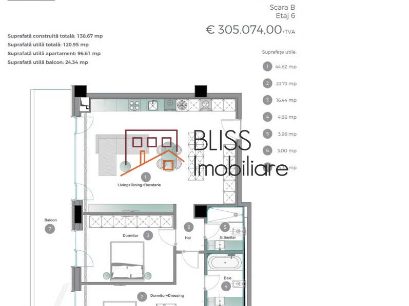 3-Room Apartment Cortina 126 Iancu Nicolae, Bucharest / Ilfov | Bliss Imobiliare / Photo 21 - BLISS Imobiliare