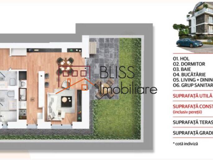 Premium Garden Apartment In Sunset Lake Homes, Sector 1, Bucharest | Bliss Imobiliare / Photo 24 - BLISS Imobiliare