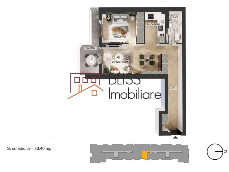 1-Bedroom Apartment My Place North Pipera OMV, Bucharest / Ilfov | Bliss Imobiliare / Photo 18 - BLISS Imobiliare