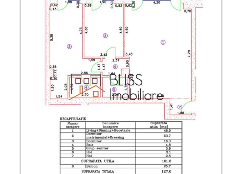 2-bedroom Apartment 101 Sqm Floor 8 Iancu Nicolae, Bucharest / Ilfov | Bliss Imobiliare / Photo 9 - BLISS Imobiliare