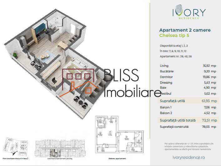 Modern 1-Bedroom Apartment With Balcony, Bucharest / Ilfov | Bliss Imobiliare / Photo 4 - BLISS Imobiliare