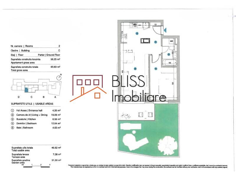 1-Bedroom Apartment With Private Garden, Bucharest | Bliss Imobiliare / Photo 5 - BLISS Imobiliare