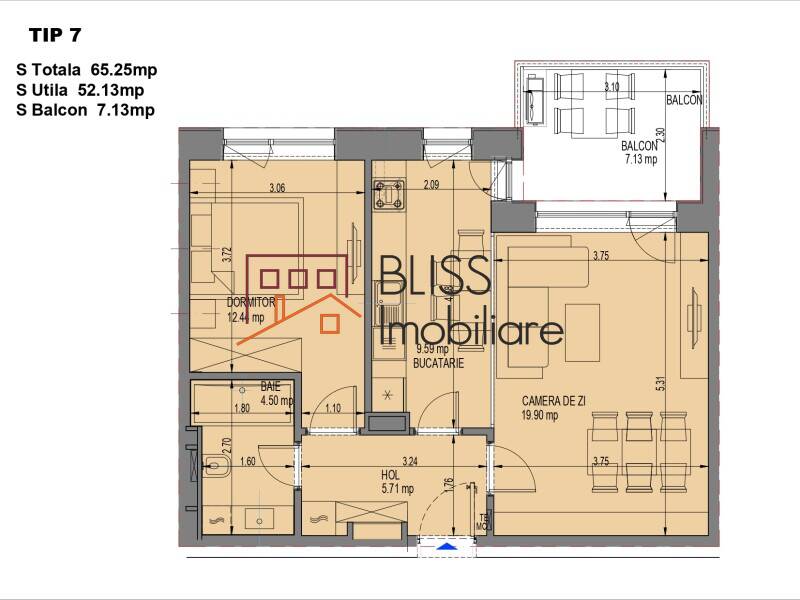 Apartament Decomandat Cu Balcon Generos | Bliss Imobiliare / Photo 7 - BLISS Imobiliare
