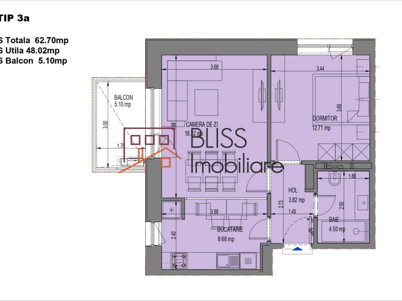 Apartament Decomandat Cu Balcon Si Bucatarie Separata | Bliss Imobiliare / Photo 7 - BLISS Imobiliare