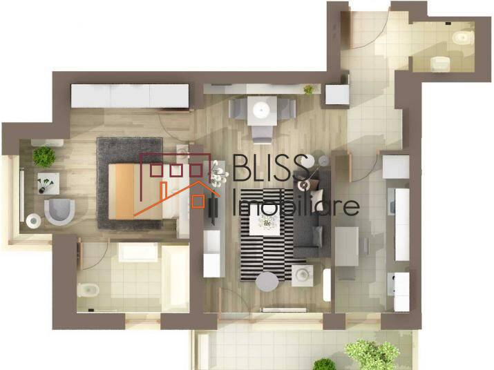 Apartment for Rent Iancu Nicolae | Pipera, Bucharest - 1 Bedroom - ID:40663 | Bliss Imobiliare / Photo 7 - BLISS Imobiliare