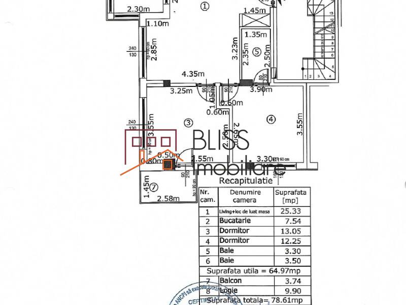 Apartament 3 Camere Domenii – 65 Mp, Mobilat, Centrala Proprie | Bliss Imobiliare / Photo 12 - BLISS Imobiliare