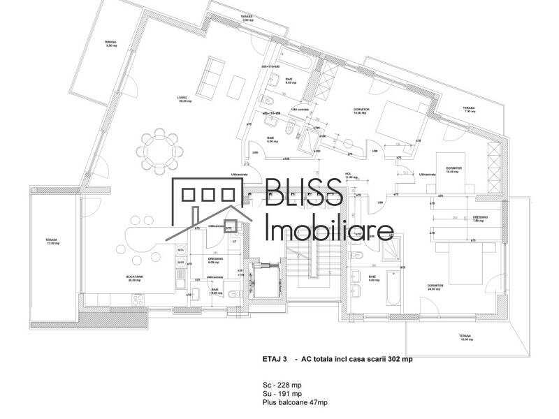 Luxury 3-Bedroom Apartment Dorobanti, 5 Balconies - 191mp, Bucharest | Bliss Imobiliare / Photo 9 - BLISS Imobiliare