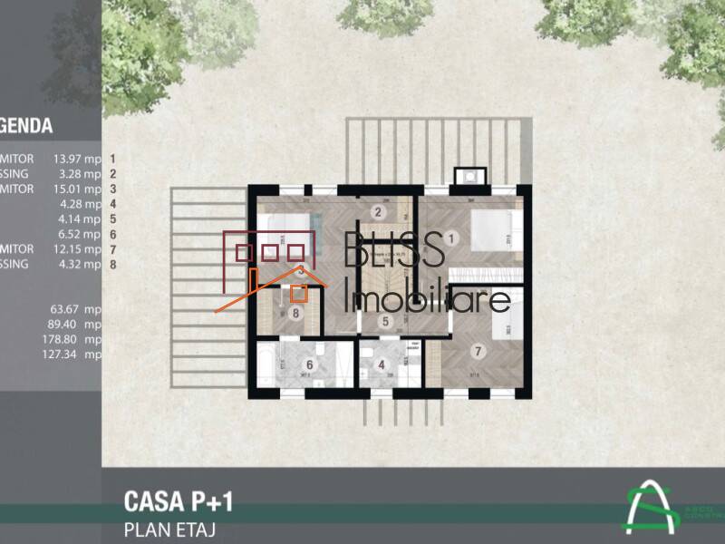 Villa for Sale Iancu Nicolae | Pipera, Bucharest / Ilfov - 4 Bedroom - ID:92841 | Bliss Imobiliare / Photo 32 - BLISS Imobiliare