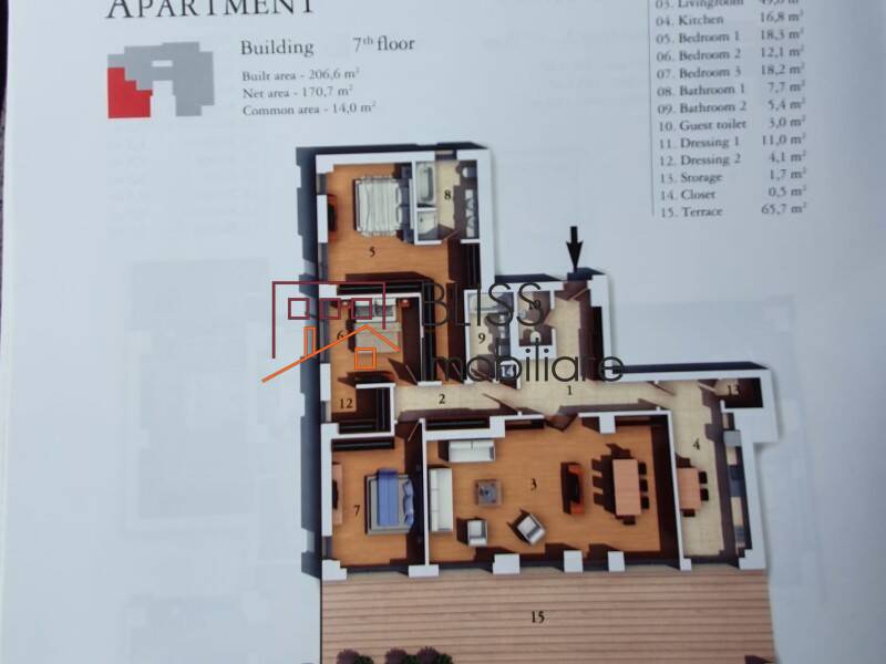 Apartament 4 Camere Piata Victoriei – Terasa 65 Mp, 170 Mp, 2 Parcari | Bliss Imobiliare / Photo 14 - BLISS Imobiliare