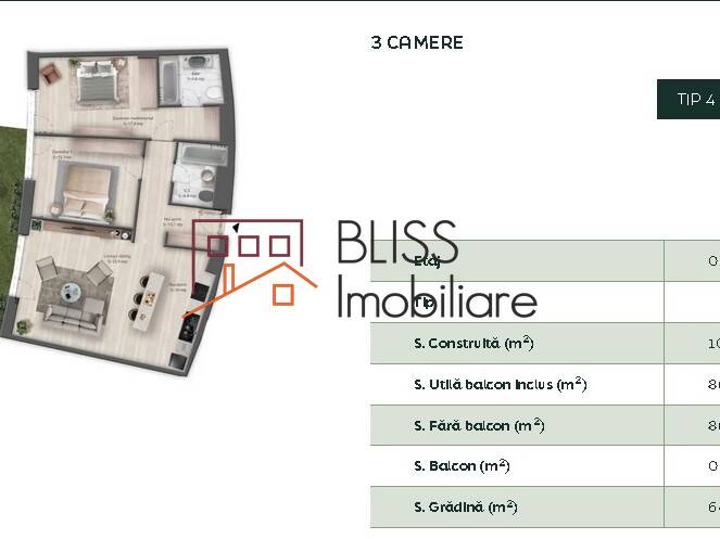 Apartment for Rent Iancu Nicolae | Pipera, Bucharest / Ilfov - 2 Bedroom - ID:116192 | Bliss Imobiliare / Photo 18 - BLISS Imobiliare