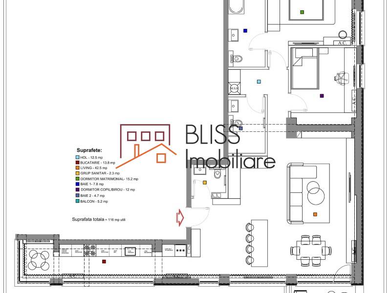 2-Bedroom Apartment Near The America School, Bucharest / Ilfov | Bliss Imobiliare / Photo 27 - BLISS Imobiliare