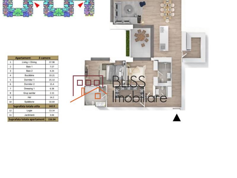 Apartment for Rent Baneasa | Sisesti | Jandarmerie | Straulesti | Sector 1, Bucharest - 2 Bedroom - ID:121772 | Bliss Imobiliare / Photo 8 - BLISS Imobiliare