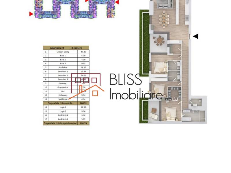 Apartament de Inchiriat Baneasa | Sisesti | Jandarmerie | Straulesti | Sector 1 - 4 Camere - ID:121823 | Bliss Imobiliare / Photo 9 - BLISS Imobiliare