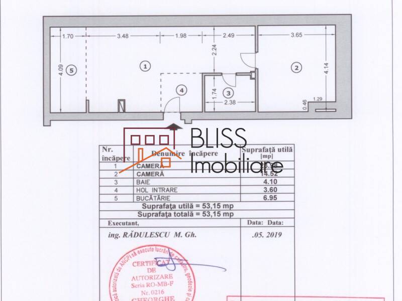 Apartment for Rent 11 Iunie, Bucharest - 1 Bedroom - ID:122333 | Bliss Imobiliare / Photo 5 - BLISS Imobiliare