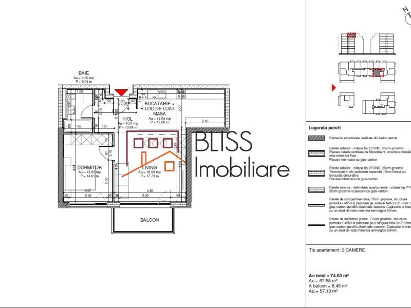 Apartament de Vanzare Domenii | 1 Mai | Grivitei - 2 Camere - ID:123124 | Bliss Imobiliare / Photo 6 - BLISS Imobiliare