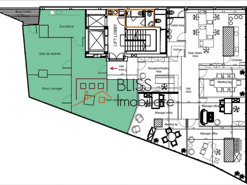 Office space for Rent Dorobanti | Primaverii | Kiseleff | Aviatorilor, Bucharest - ID:142806 | Bliss Imobiliare / Photo 6 - BLISS Imobiliare