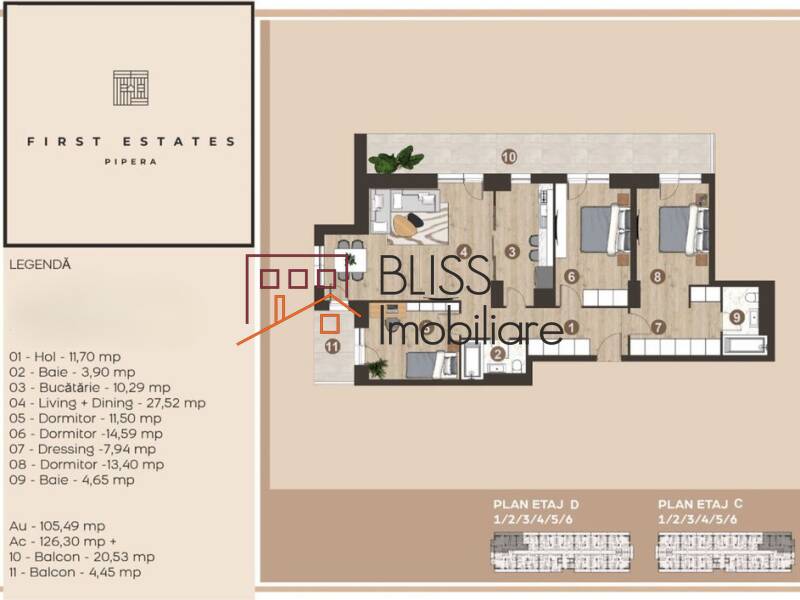 Apartament 4 Camere First Estates Pipera | Bliss Imobiliare / Photo 1 - BLISS Imobiliare