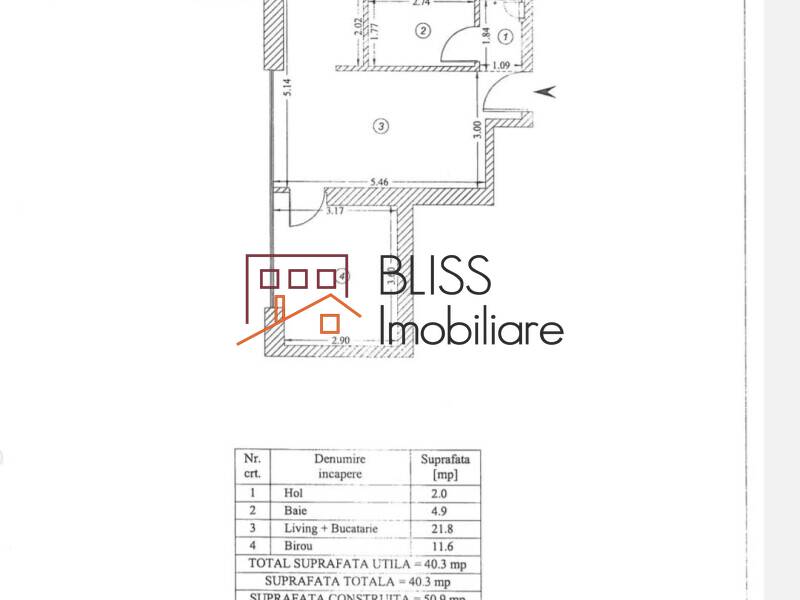 Studio One Lake Club – 40 Mp, Etaj 7, Mobilat & Utilat | Bliss Imobiliare / Photo 6 - BLISS Imobiliare