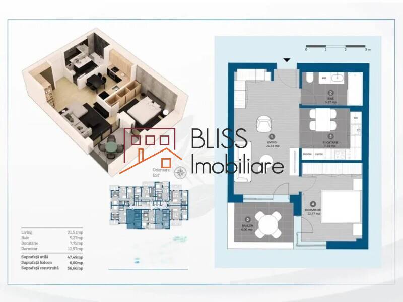 1-Bedroom Apartment With Premium Finishes And Balcony, Bucharest | Bliss Imobiliare / Photo 7 - BLISS Imobiliare