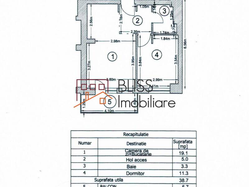 Furnished 1-Bedroom Apartment With Balcony And Parking, Bucharest | Bliss Imobiliare / Photo 6 - BLISS Imobiliare