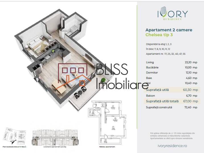Apartament Modern Cu 2 Camere Si Balcon | Bliss Imobiliare / Photo 9 - BLISS Imobiliare
