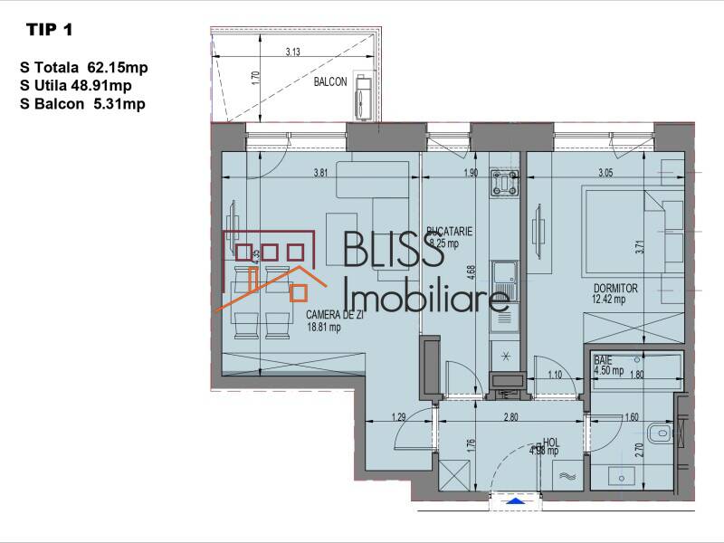 Apartament Decomandat Cu Balcon Si Bucatarie Separata | Bliss Imobiliare / Photo 7 - BLISS Imobiliare