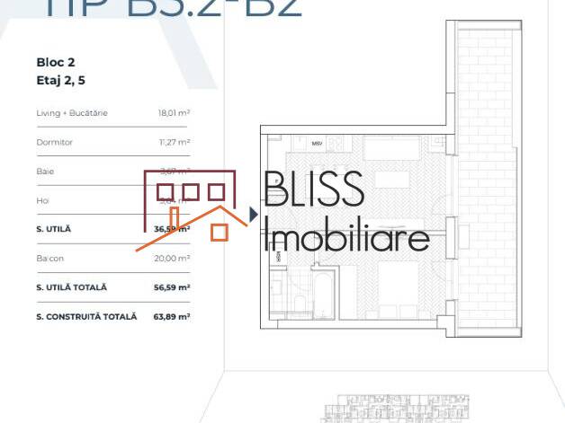 Apartament 2 Camere Prima Vista Fabrica De Glucoza — Balcon 20 Mp | Bliss Imobiliare / Photo 13 - BLISS Imobiliare