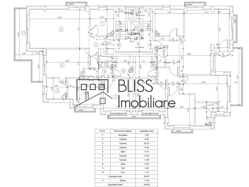 Apartment for Rent Herastrau | Nordului, Bucharest - 3 Bedroom - ID:50537 | Bliss Imobiliare / Photo 17 - BLISS Imobiliare