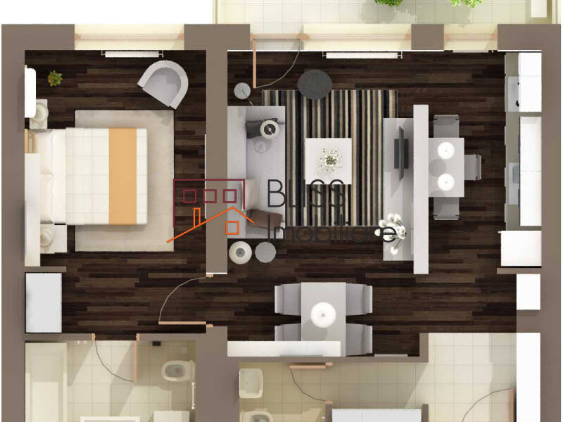 Apartment for Rent Iancu Nicolae | Pipera, Bucharest - 1 Bedroom - ID:73576 | Bliss Imobiliare / Photo 7 - BLISS Imobiliare