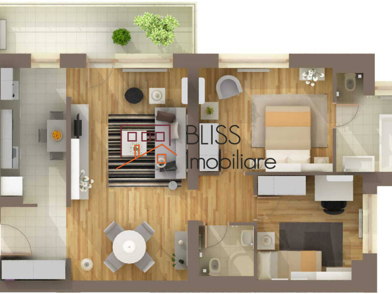 2-Bedroom Apartment, Fully Furnished And Equipped In Privighetorilor, Bucharest | Bliss Imobiliare / Photo 9 - BLISS Imobiliare