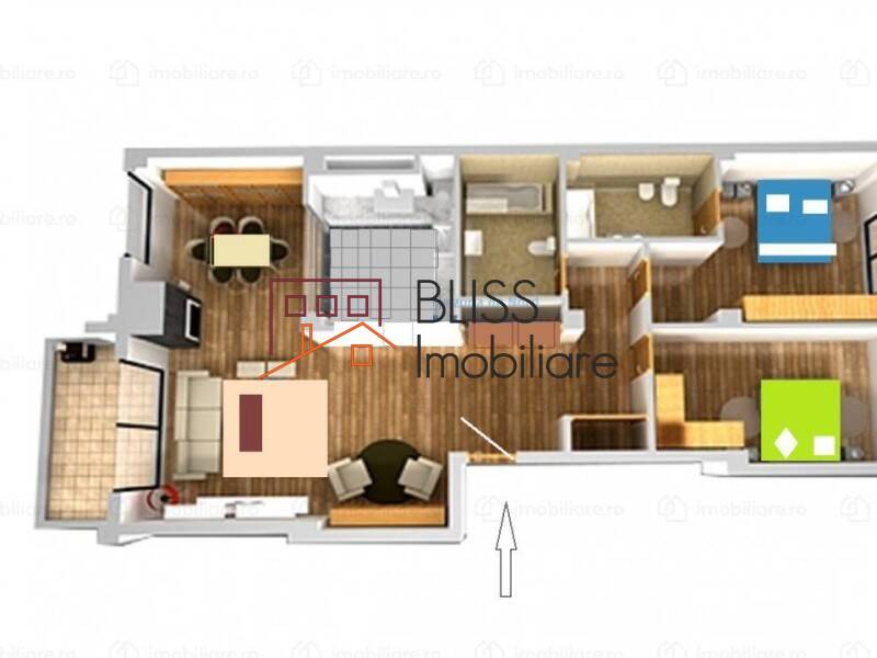 Apartament de Inchiriat Iancu Nicolae | Pipera - 3 Camere - ID:87951 | Bliss Imobiliare / Photo 10 - BLISS Imobiliare