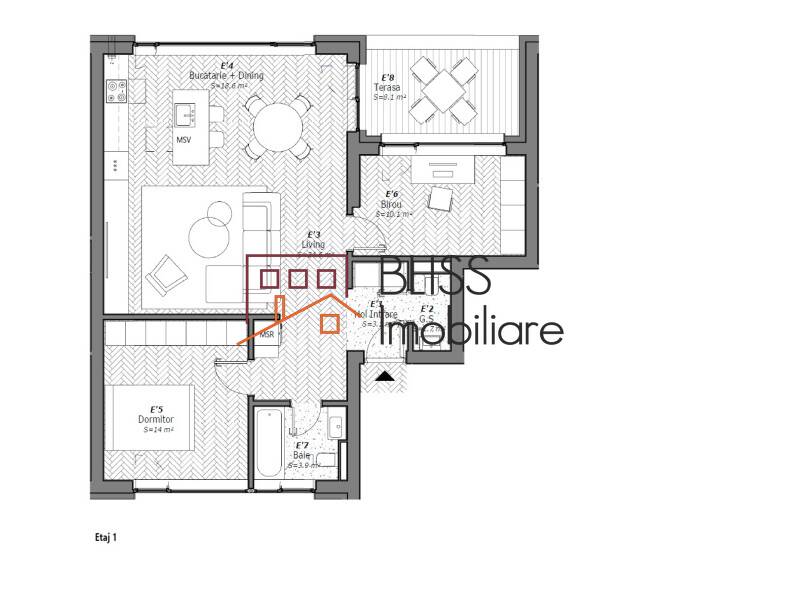 2-Bedroom Apartment With Terrace, Bucharest / Ilfov | Bliss Imobiliare / Photo 5 - BLISS Imobiliare